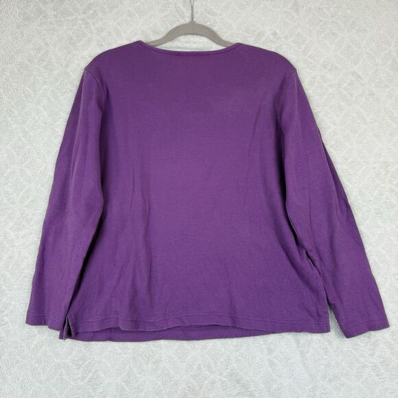 Vtg Quacker Factory Halloween Top Medium Purple Beaded Embroidered Ghouls Witch - Picture 5 of 10